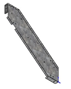 Stairs left side belt 350mm